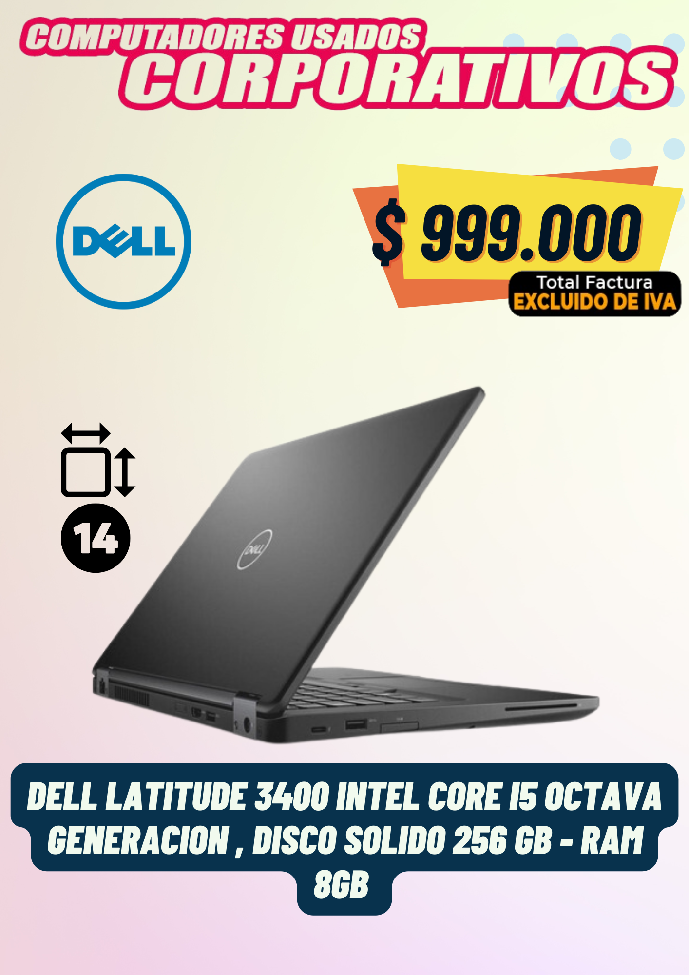 Dell 3400 Intel® Core™ I5 octava